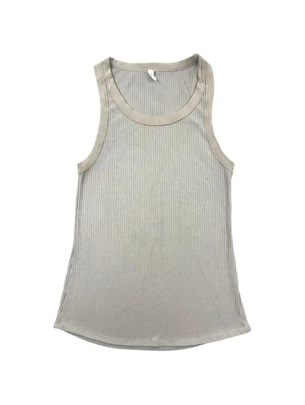 Wishlist Ribbed Tan/Cream Tank Top Casual Minimalist Sporty